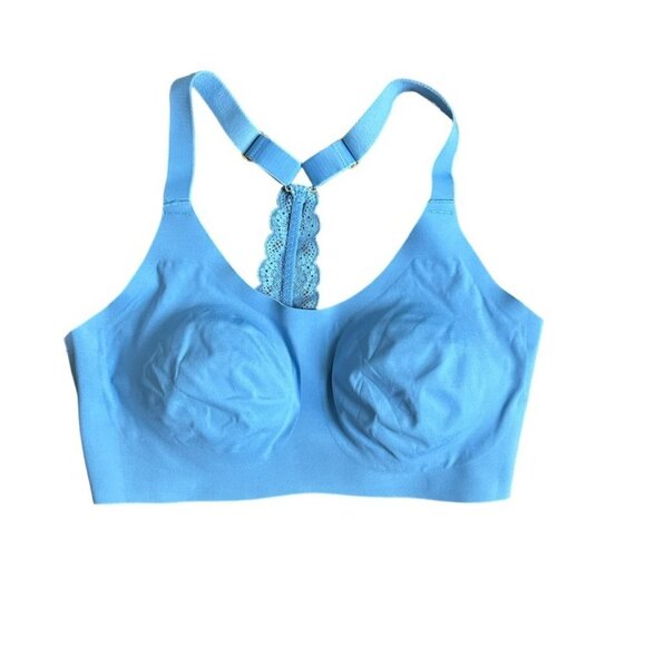 KNIX Sky Blue Laced Racer Back Bra US M. - Picture 4 of 5